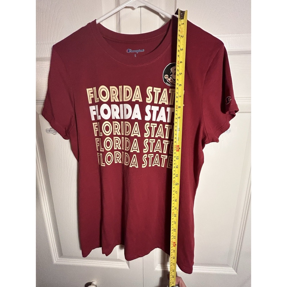 Champion Womens Florida State FSU Seminoles Garnet T-Shirt Large - Picture 3 of 7